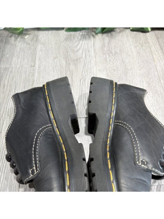Vintage Dr Martens Chunky Oxford’s Square Toe Mens Black Leather Size 8UK 9 US main image 2